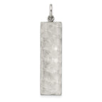FJC Finejewelers 925 Sterling Silver and Textured Solid Mezuzah with Star of David Charm 40 x 9 mm