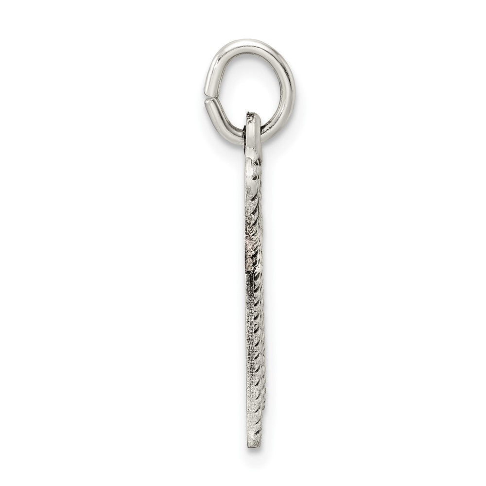 FJC Finejewelers 925 Sterling Silver Solid Antiqued and Textured Chai Symbol Charm 26 x 22 mm