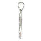 FJC Finejewelers 925 Sterling Silver Polsihed and Textured Solid Star of David Charm 28 x 17 mm