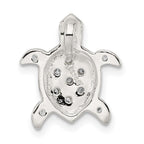 FJC Finejewelers 925 Sterling Silver Polished CZ Turtle Chain Slide 16 x 14 mm