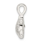 FJC Finejewelers 925 Sterling Silver Polished and Textured Turtle Charm 21 x 13 mm