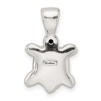 FJC Finejewelers 925 Sterling Silver Polished and Textured Turtle Charm 21 x 13 mm