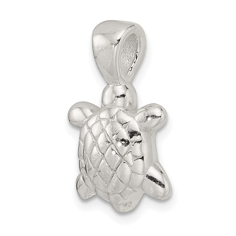 FJC Finejewelers 925 Sterling Silver Polished and Textured Turtle Charm 21 x 13 mm
