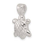 FJC Finejewelers 925 Sterling Silver Polished and Textured Turtle Charm 21 x 13 mm