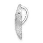 FJC Finejewelers 925 Sterling Silver Rhodium Plated Polished/Textured Starfish Slide 20 x 21 mm