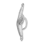 FJC Finejewelers 925 Sterling Silver Rhodium Plated Polished/Textured Starfish Slide 36 x 35 mm
