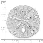 FJC Finejewelers 925 Sterling Silver Polished/Textured Large Sand Dollar Slide 33 x 32 mm