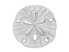 FJC Finejewelers 925 Sterling Silver Polished/Textured Large Sand Dollar Slide 33 x 32 mm