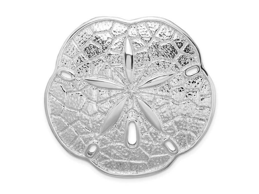 FJC Finejewelers 925 Sterling Silver Polished Sand Dollar with Scalloped Edge Slide 41 x 43 mm