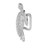 FJC Finejewelers 925 Sterling Silver Rhodium Plated Polished Sea Turtle Slide 32 x 26 mm