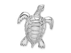 FJC Finejewelers 925 Sterling Silver Rhodium Plated Polished Sea Turtle Slide 32 x 26 mm