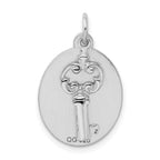 FJC Finejewelers 925 Sterling Silver Rhodium Plated key Charm 27 x 17 mm