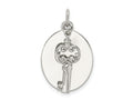 FJC Finejewelers 925 Sterling Silver Rhodium Plated key Charm 27 x 17 mm