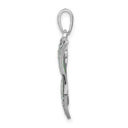 FJC Finejewelers 925 Sterling Silver Polished Enameled Aqua Butterfly Charm 27 mm