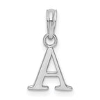 FJC Finejewelers 925 Sterling Silver Rhodium Plated Polished Block Initial -A- Charm