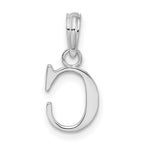 FJC Finejewelers 925 Sterling Silver Rhodium Plated Polished Block Initial -C- Charm
