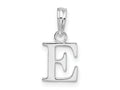 FJC Finejewelers 925 Sterling Silver Rhodium Plated Polished Block Initial -E- Charm