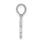 FJC Finejewelers 925 Sterling Silver Rhodium Plated Polished Block Initial -F- Charm