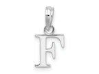 FJC Finejewelers 925 Sterling Silver Rhodium Plated Polished Block Initial -F- Charm