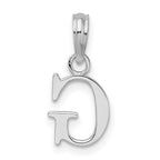 FJC Finejewelers 925 Sterling Silver Rhodium Plated Polished Block Initial -G- Charm