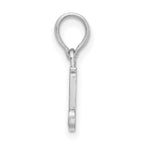 FJC Finejewelers 925 Sterling Silver Rhodium Plated Polished Block Initial -J- Charm