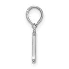 FJC Finejewelers 925 Sterling Silver Rhodium Plated Polished Block Initial -M- Charm