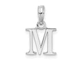 FJC Finejewelers 925 Sterling Silver Rhodium Plated Polished Block Initial -M- Charm