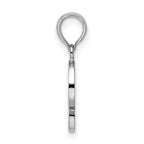 FJC Finejewelers 925 Sterling Silver Rhodium Plated Polished Block Initial -Q- Charm