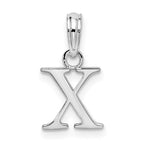 FJC Finejewelers 925 Sterling Silver Rhodium Plated Polished Block Initial -X- Charm