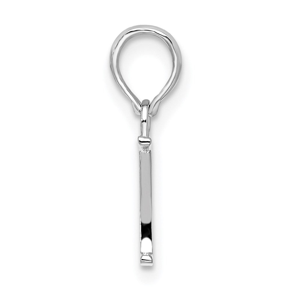 FJC Finejewelers 925 Sterling Silver Rhodium Plated Polished Block Initial -Y- Charm