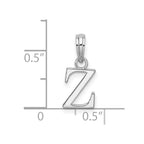 FJC Finejewelers 925 Sterling Silver Rhodium Plated Polished Block Initial -Z- Charm