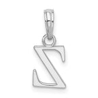 FJC Finejewelers 925 Sterling Silver Rhodium Plated Polished Block Initial -Z- Charm