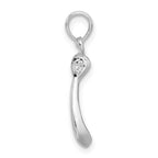 FJC Finejewelers 925 Sterling Silver Rhodium Plated Polished 3D Wishbone Charm 7 mm
