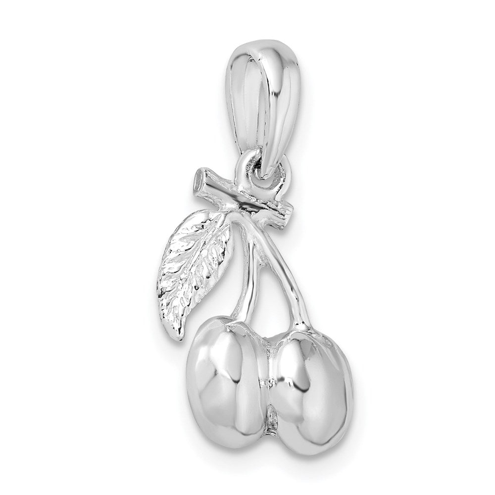 FJC Finejewelers 925 Sterling Silver Rhodium Plated Polished 3D Cherries Charm 22 x 11 mm
