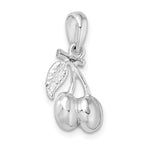 FJC Finejewelers 925 Sterling Silver Rhodium Plated Polished 3D Cherries Charm 22 x 11 mm