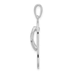 FJC Finejewelers 925 Sterling Silver Rhodium Plated 3D Cut-out Flowers Flip-flop Charm 33 x 10 mm