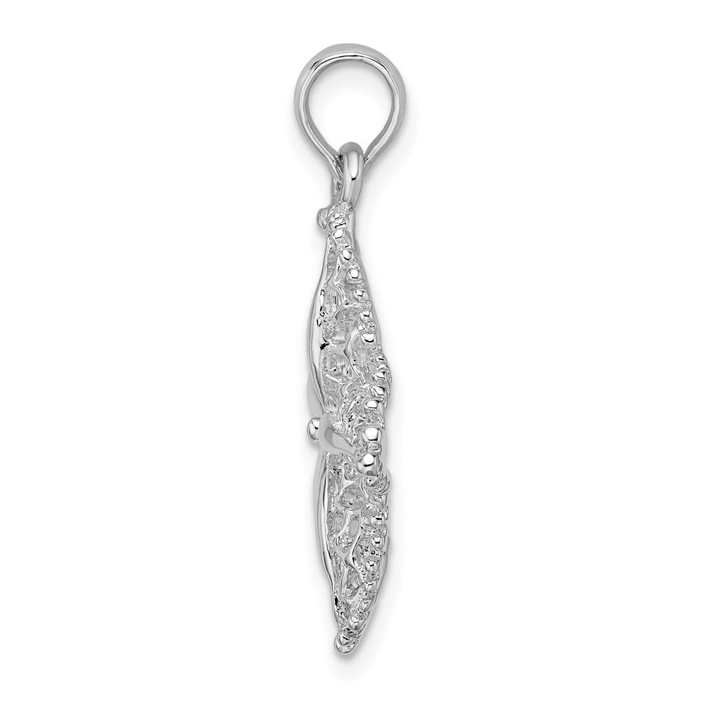 FJC Finejewelers 925 Sterling Silver Rhodium Plated Polished Cut-out Filigree Starfish Charm 27 x 20 mm