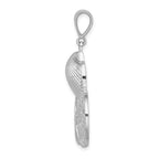 FJC Finejewelers 925 Sterling Silver Polished/Textured Sea Life Charm 40 x 31 mm