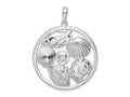 FJC Finejewelers 925 Sterling Silver Polished Shells Large Round Charm 40 x 30 mm