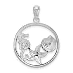 FJC Finejewelers 925 Sterling Silver Polished Sea Life Round Charm 31 x 23 mm