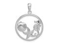 FJC Finejewelers 925 Sterling Silver Polished Sea Life Round Charm 31 x 23 mm