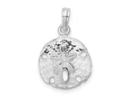 FJC Finejewelers 925 Sterling Silver Rhodium Plated Polished Sand Dollar Charm 20 x 13 mm