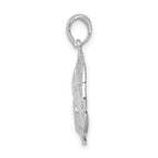 FJC Finejewelers 925 Sterling Silver Rhodium Plated Polished Beveled Sand Dollar Charm 24 x 15 mm
