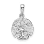 FJC Finejewelers 925 Sterling Silver Rhodium Plated Polished/Textured Sand Dollar Charm 21 x 13 mm
