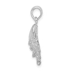 FJC Finejewelers 925 Sterling Silver Rhodium Plated Polished Large Lions Paw Shell Charm 26 x 17 mm