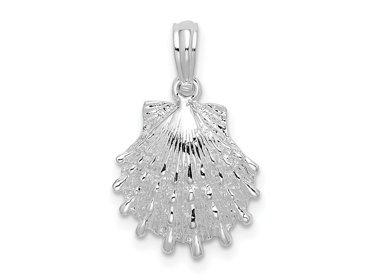 FJC Finejewelers 925 Sterling Silver Rhodium Plated Polished Lions Paw Shell Charm 19 x 1 mm
