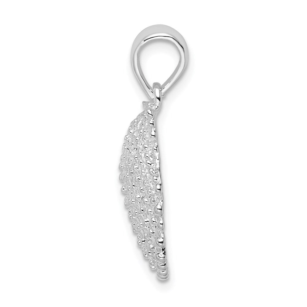 FJC Finejewelers 925 Sterling Silver Rhodium Plated Polished Beaded Scallop Shell Charm 25 x 16 mm