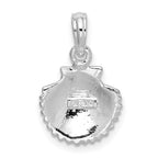 FJC Finejewelers 925 Sterling Silver Rhodium Plated Polished Scallop Shell Charm 19 x 11 mm