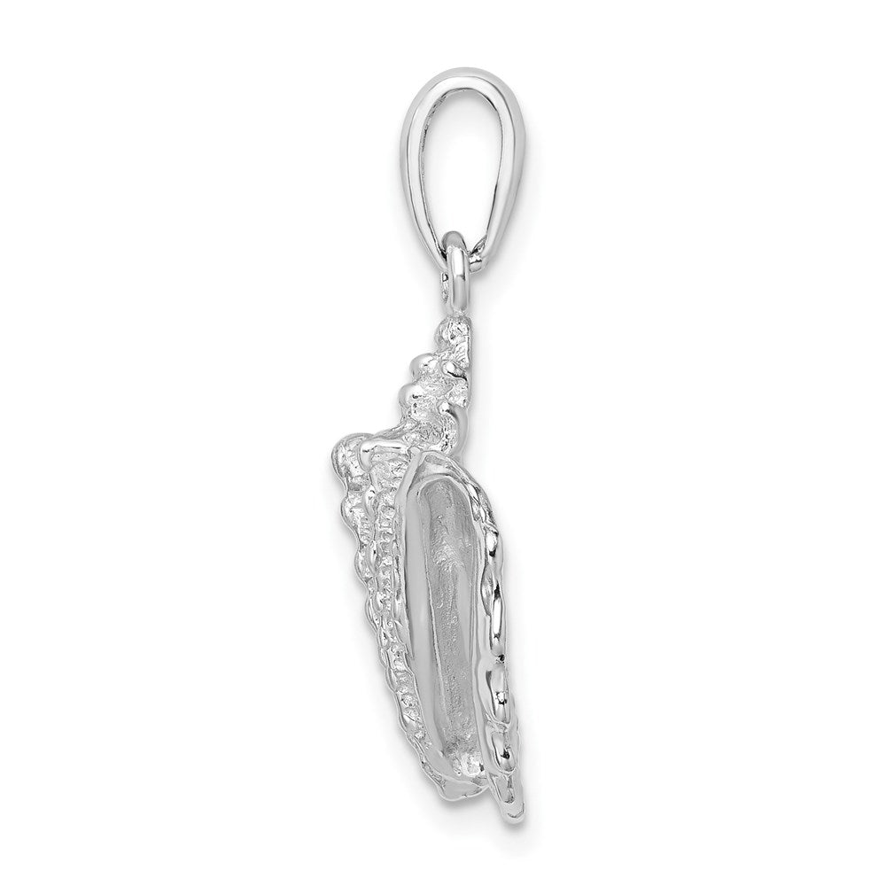FJC Finejewelers 925 Sterling Silver Rhodium Plated Polished Conch Shell Charm 26 x 14 mm