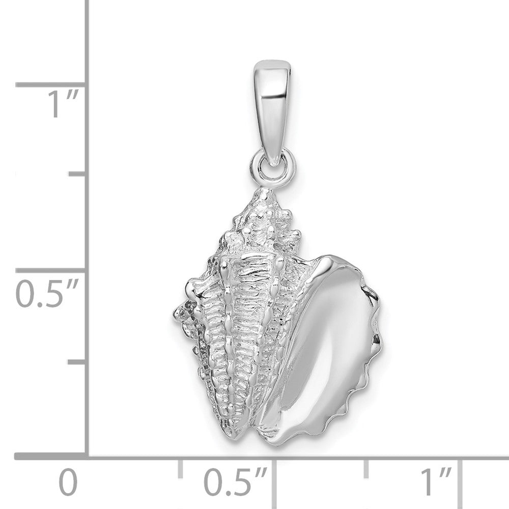 FJC Finejewelers 925 Sterling Silver Rhodium Plated Polished Conch Shell Charm 26 x 14 mm